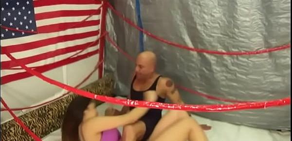 UIWP Entertainment Sexy Maria in man vs women wrestling match